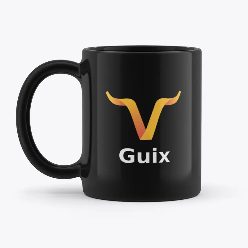 GNU Guix Black Mug (V)